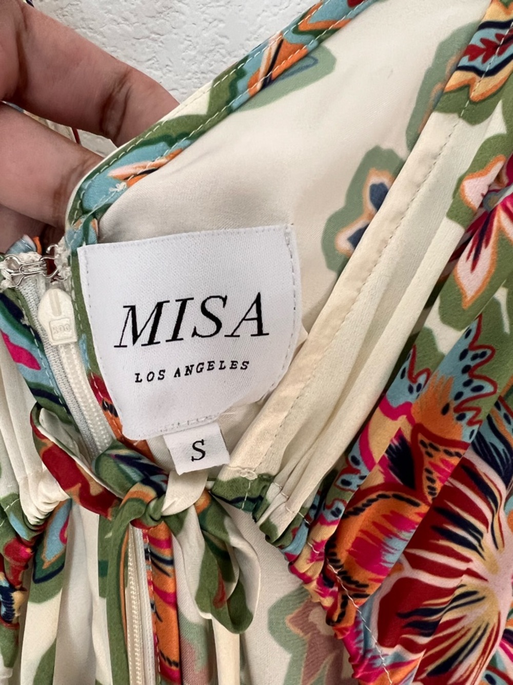 Misa Irena Floral Lattice Maxi Dress Small Summer Cocktail Party Vacation Wear - Picture 9 of 13